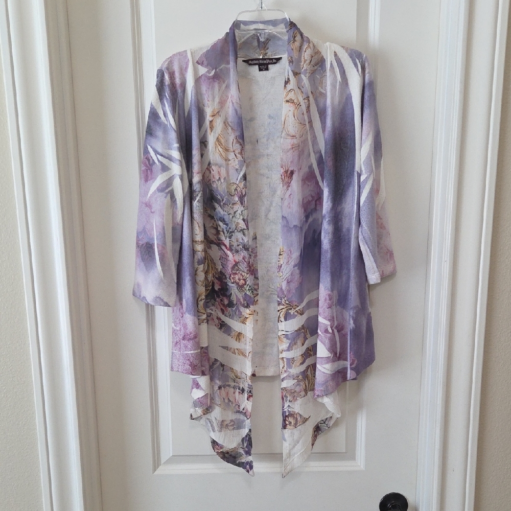 Mushka by Sienna Rose Clothing Sweater with Purple Flowers, M
